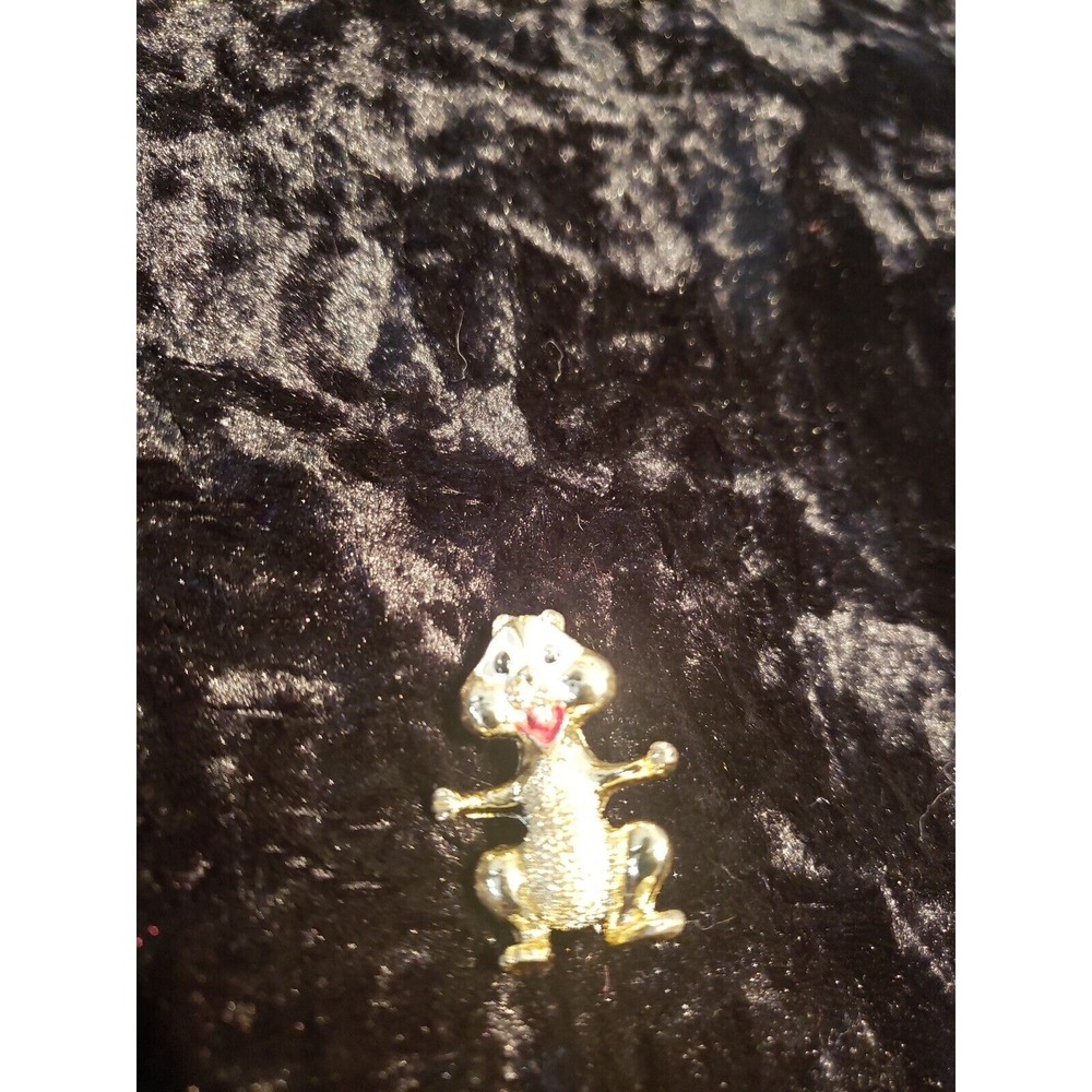 Vintage 1960s Gerrys Brooch Pin Squirrel Chipmunk Anthropomorphic Gold Tone